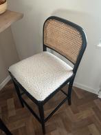 Rotan Barstoel met Teddy Bekleding - Bijna Nieuw!, Overige kleuren, Riet of Rotan, Ophalen of Verzenden, Zo goed als nieuw
