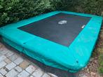 Berg trampoline Airflow inground (330/220) groen, Ophalen, Zo goed als nieuw