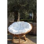 Rotan lounge stoel (Karwei), Ophalen, Zo goed als nieuw, Rotan, Stapelbaar