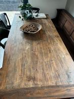 Oude teak tafel 220x100 bieden vanaf 200, Ophalen, Stoer, Teakhout, 200 cm of meer