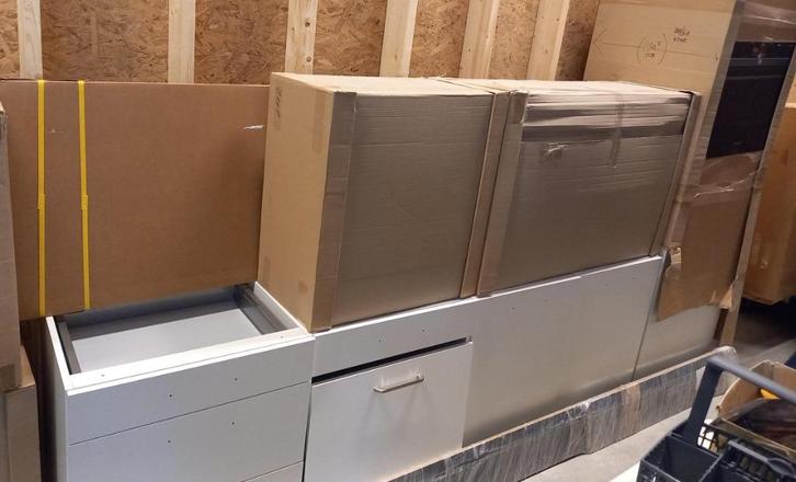 280cm met blad met vlakinbouw spoel, kook, afz, kook, combi., Huis en Inrichting, Keuken | Complete keukens, Nieuw, Enkelwandige keuken