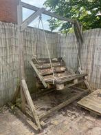 Houten schommelbank en pallets, Doe-het-zelf en Verbouw, Hout en Planken, Ophalen, Gebruikt, Steigerhout, Pallet