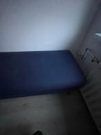 Mooie blauwe bank / bedbank, Ophalen, Gebruikt, 125 cm of meer, Stof