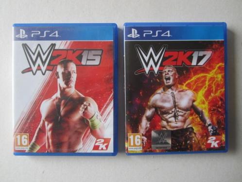 WWE 2K15 of 2K17 Playstation 4 PS4, Spelcomputers en Games, Games | Sony PlayStation 4, Vechten, 3 spelers of meer, Ophalen of Verzenden