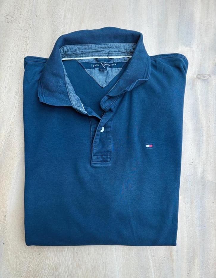 Tommy Hilfiger polo – maat XL – donkerblauw – in goede staat, Kleding | Heren, Polo's, Zo goed als nieuw, Maat 56/58 (XL), Blauw