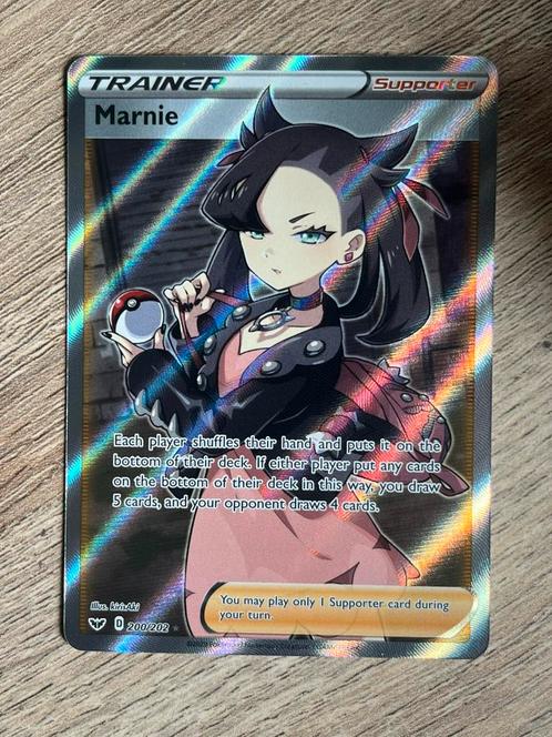 Marnie - Sword & Shield - Pokemon Kaart, Hobby en Vrije tijd, Verzamelkaartspellen | Pokémon, Zo goed als nieuw, Losse kaart, Ophalen of Verzenden