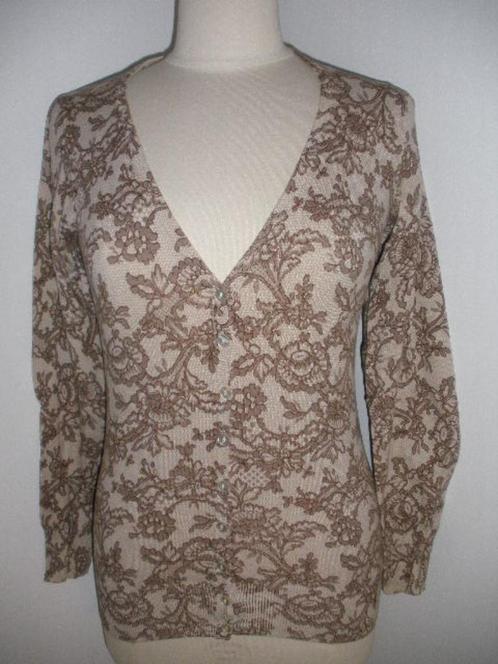 JOHN CABOT vest beige bruin maat M, Kleding | Dames, Truien en Vesten, Zo goed als nieuw, Maat 38/40 (M), Beige, Ophalen of Verzenden
