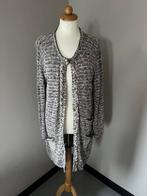 Marccain grof gebreid vest zwart grijs lichtroze  40 42, Kleding | Dames, Truien en Vesten, Zwart, Maat 42/44 (L), Ophalen of Verzenden