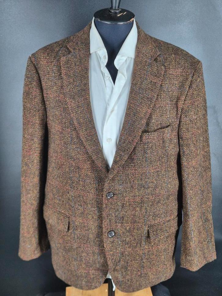 Harris Tweed Colbert (56) - Bruin Tweed, Kleding | Heren, Kostuums en Colberts, Zo goed als nieuw, Overige maten, Bruin, Ophalen of Verzenden