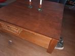 Houten salontafel, vierkant, Huis en Inrichting, Tafels | Salontafels, Ophalen, Gebruikt, 50 tot 100 cm, Vierkant