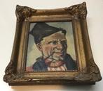 Mooi schilderij met man en pijp, in klederdracht., Minder dan 50 cm, Gebruikt, Ophalen of Verzenden, Schilderij