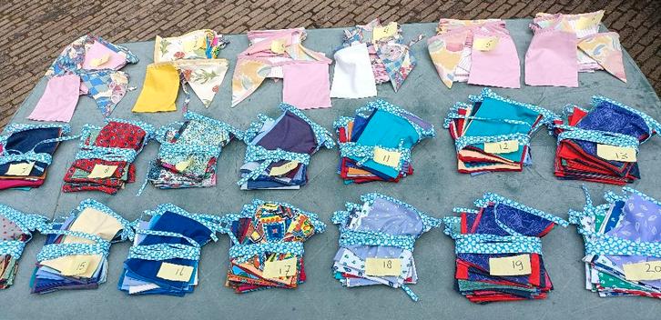 BIJNA GRATIS Stoffen vlaggetjes lint feest slinger 8 mt (10), Hobby en Vrije tijd, Feestartikelen, Nieuw, Versiering, Overige