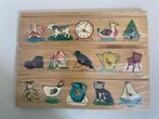 Vintage houten puzzel Simplex. Leesplankje van hout., Ophalen, 10 tot 50 stukjes, Gebruikt, Van hout