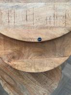3-in-1 Mangohouten ( Bijzet) tafels, Minder dan 45 cm, Rond, Zo goed als nieuw, Hout
