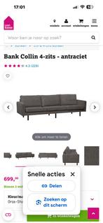 4 zits collin bank, Huis en Inrichting, Overige materialen, 250 tot 300 cm, Gebruikt, 75 tot 100 cm