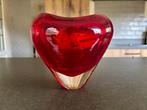 Supermooie hart vormige vaas Murano, Huis en Inrichting, Woonaccessoires | Vazen, Ophalen of Verzenden, Minder dan 50 cm, Rood