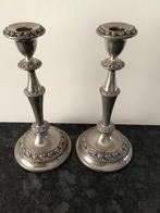 Antieke Engelse silverplated Kandelaars, Antiek en Kunst, Antiek | Kandelaars, Ophalen of Verzenden, Zilver