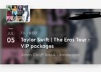 Taylor Swift ticket VIP 5 amsterdam, Tickets en Kaartjes, Concerten | Pop, Juli, Eén persoon