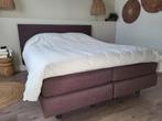Auping Original 160x200 cm donkerbruin gestoffeerd, Huis en Inrichting, Slaapkamer | Boxsprings, Ophalen, Gebruikt, Tweepersoons