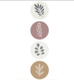 Sluitstickers forest leaves per 4 stickers, Verzenden, Zo goed als nieuw, Meerdere stickers