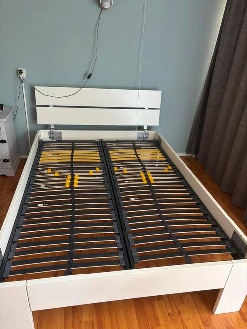 140x200 wit bed - Beter Bed Fresh met hoofdbord, Huis en Inrichting, Slaapkamer | Bedden, Zo goed als nieuw, Tweepersoons, 140 cm