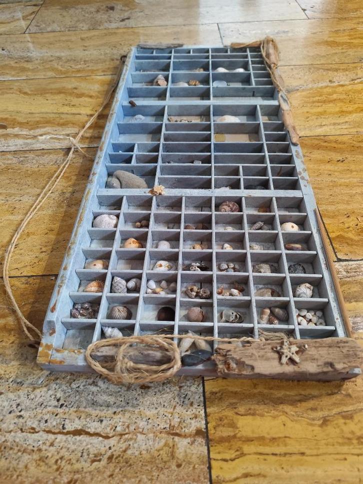 Antieke eikenhouten letterbak, Huis en Inrichting, Woonaccessoires | Wanddecoraties, Gebruikt, Ophalen of Verzenden