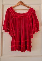 Gypsy Boho Jens Pirate Tuniek Blouse Rood, Ophalen of Verzenden, Zo goed als nieuw