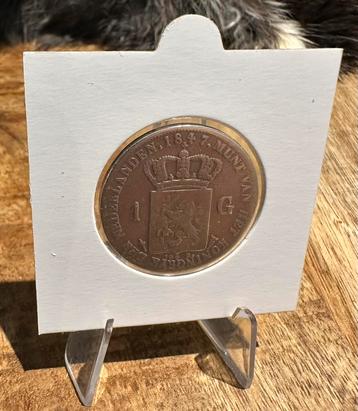 1 gulden 1847 Hoge Kwaliteit! beschikbaar voor biedingen