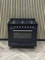 Boretti Zwart 90cm Gas 6 pits + Multifunctionele Oven, 60 cm of meer, Grill, Ophalen of Verzenden, Zo goed als nieuw