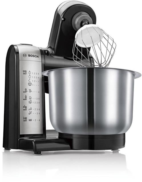 Bosch MUM48A1 Stand mixer Steel Keukenmachine Antraciet, Witgoed en Apparatuur, Keukenmixers, Nieuw, 3 tot 4 liter, 3 snelheden of meer