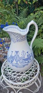 Mooi grote waterkan Petrus Regout decor Ischia uit 1899, Ophalen of Verzenden