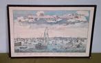 Stadsgezicht Amsterdam Hendrik de Leth, 18e eeuw in lijst, Antiek en Kunst, Ophalen of Verzenden