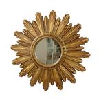 Kleine Vintage Zonnespiegel Sunburst Spiegel Resine 25cm, Antiek en Kunst, Ophalen of Verzenden, Rond, Minder dan 50 cm, Minder dan 100 cm