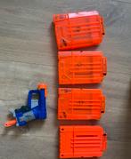 Vier Nerf magazijnen + gratis gun!, Ophalen of Verzenden, Zo goed als nieuw, Jongen of Meisje