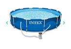 Intex zwembad 366 met zandfilter en toebehoren, 300 cm of meer, Rond, Gebruikt, Opzetzwembad