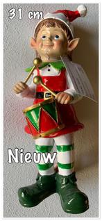 Kerst Elf 31 cm net trommel, Ophalen of Verzenden, Nieuw