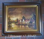 Schilderij, Brouwer 69x61, Antiek en Kunst, Ophalen
