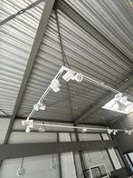 Spots op rail, Huis en Inrichting, Lampen | Spots, Ophalen, Gebruikt, Metaal of Aluminium, Plafondspot of Wandspot