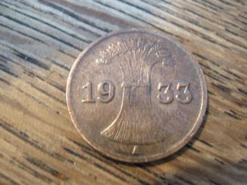Nazi-Duitsland 1 Reichspfenning 1933, Berlijn #666 beschikbaar voor biedingen