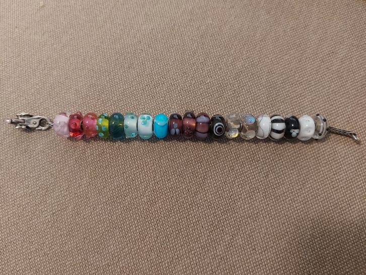 Trollbeads diverse glaskralen, Sieraden, Tassen en Uiterlijk, Bedels, Zo goed als nieuw, Trollbeads, Glas of Kristal, 1 bedel