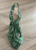 Loeffler Randall sandalen – groen slangenleer, maat 36, Groen, Sandalen of Muiltjes, Ophalen of Verzenden, Loeffler Randall