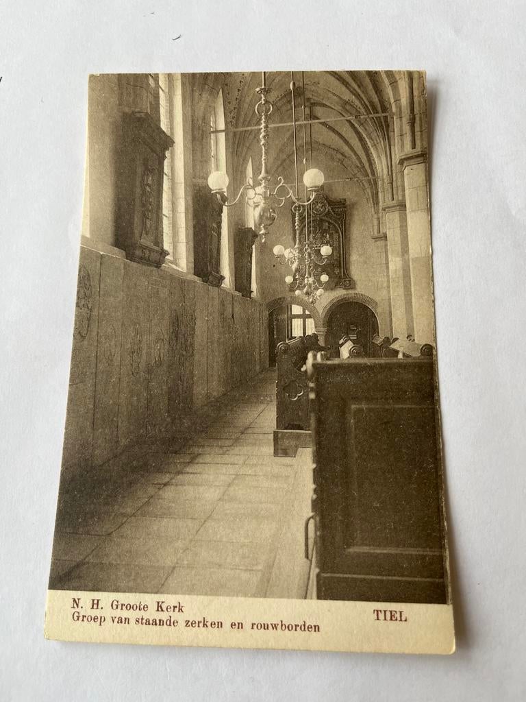 Ansichtkaart Tiel N. H. groote Kerk, Ophalen of Verzenden, Voor 1920, Gelderland