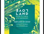 8x Loveland Festival Weekend (beide dagen!)  09-08 & 10-08, Tickets en Kaartjes, Evenementen en Festivals, Eén persoon