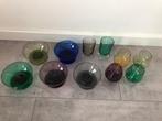 Vintage  bowlglazen, borrelglaasjes gekleurd glas, Overige typen, Zo goed als nieuw, Verzenden