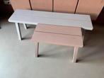 Bankje geschilderd IKEA Skogsta, Huis en Inrichting, Overige materialen, Minder dan 50 cm, 50 tot 100 cm, Tot twee personen