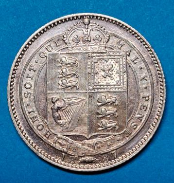 Engeland shilling 1887 hoge kwaliteit  beschikbaar voor biedingen