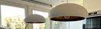 2x Lindby hanglamp Gerwina, wit/goud, metaal, 40 cm, E27, Ophalen, Zo goed als nieuw, Metaal