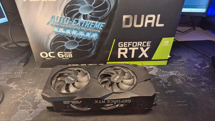 ASUS GeForce RTX 2060 DUAL OC 6GB, Computers en Software, Videokaarten, Gebruikt, Nvidia, PCI-Express 3.0, GDDR6, HDMI, DisplayPort