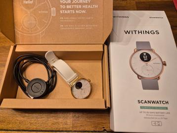 Withings Scanwatch (38mm) Rose goud wit + nieuwe witte band beschikbaar voor biedingen
