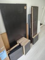 Ikea zwarte planken en zwartglazen paneel assorti, Huis en Inrichting, Kasten | Kledingkasten, Ophalen, Gebruikt, 25 tot 50 cm